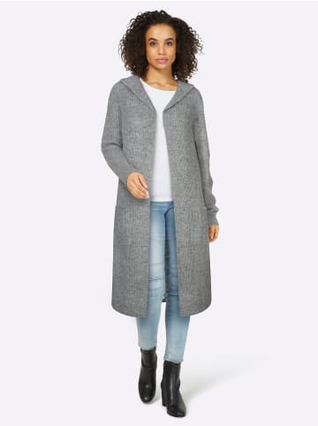 Heine Longstrickjacke in grau-meliert