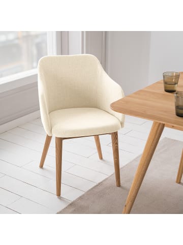 home24 Armlehnenstuhl Corrie in Creme