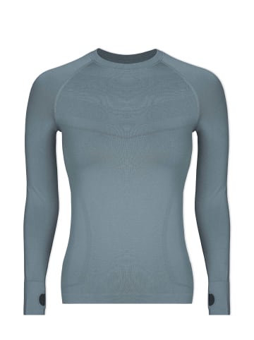 SNOCKS Sportshirt langarm Damen mit Daumenloch Taubenblau 1 Stück