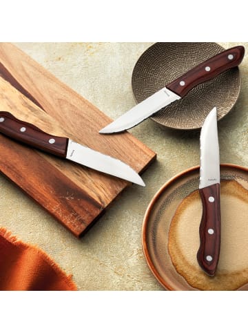 Amefa 4-tlg. Steakmesser Set HERCULE in braun