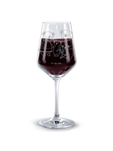 Mr. & Mrs. Panda Rotweinglas Koala Familie ohne Spruch in Transparent