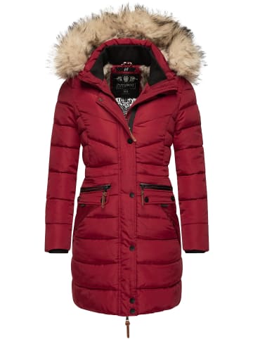 Navahoo Steppmantel Paula in Dark Red