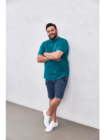 Men Plus Kurzarm T-Shirt in rauchblau