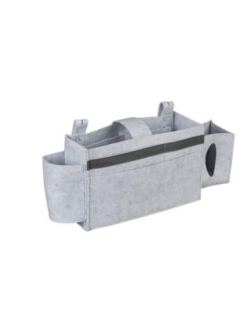 relaxdays Betttasche Hochbett in Hellgrau