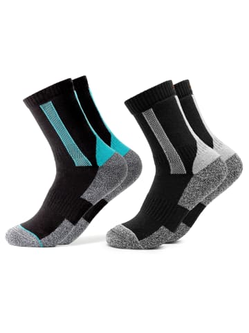 Occulto 2er Pack Wandersocken Gerlinde in Blau-Schwarz