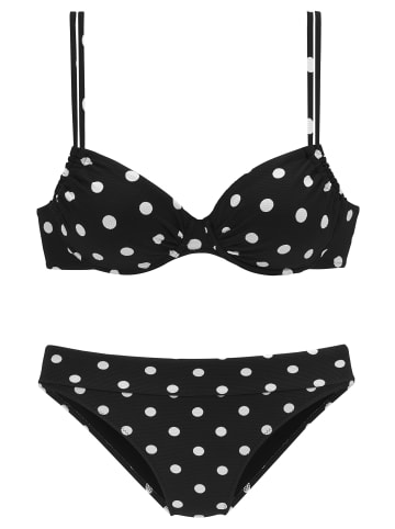 LASCANA Bügel-Bikini-Top in schwarz-weiß