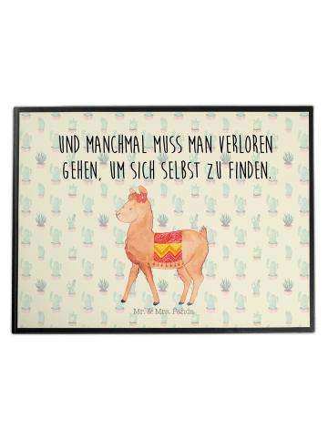 Mr. & Mrs. Panda Schreibunterlage Alpaka Stolz mit Spruch in Kaktus Grün
