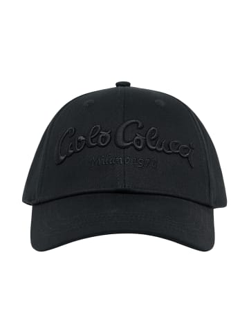 Carlo Colucci Baseball Cap Elezi in Schwarz