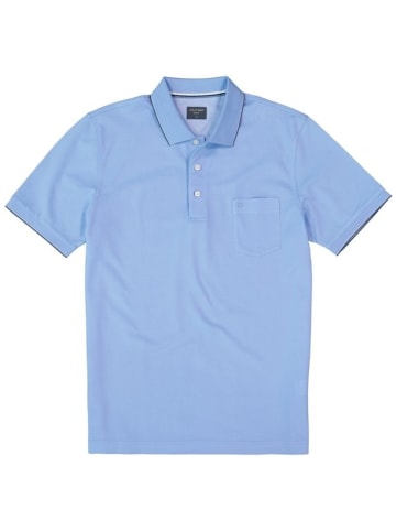OLYMP Poloshirt für Herren in hell-blau