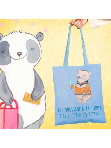 Mr. & Mrs. Panda Tragetasche Rettungssanitäter Held mit Spruch in Sky Blue