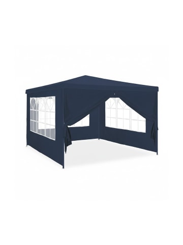 relaxdays 4x Pavillon Seitenwand in Blau - (B)300 x (H)200 cm