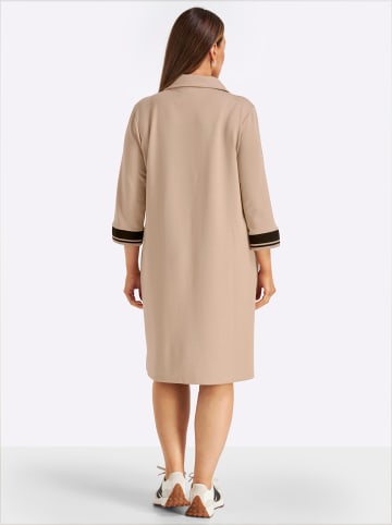 creation L Polokleid in beige-schwarz