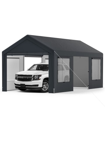 COSTWAY Zeltgarage Carport 595x300cm in Grau