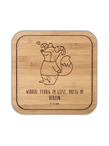 Mr. & Mrs. Panda gläseruntersetzer Widder Astologie mit Spruch in Transparent