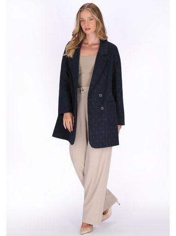 DreiMaster Women Coat in navy check