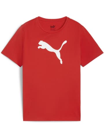 Puma T-Shirt "TeamRISE Logo Jersey Cotton Jr" in Rot