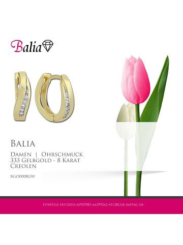 BALIA Gold 333 Damen Creolen geschwungen Ohrringschmuck ca. 1,3cm