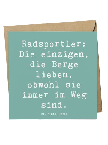 Mr. & Mrs. Panda Deluxe Karte Spruch Radsport Berge mit Spruch in Meeresbrise
