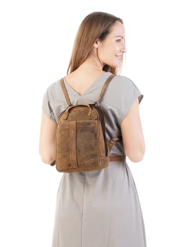 Bagan Rucksack echt Leder in braun