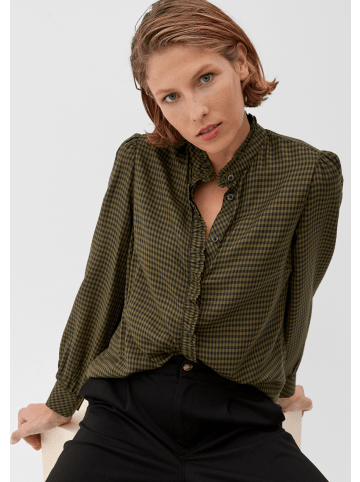 s.Oliver Bluse langarm in Schwarz-olive