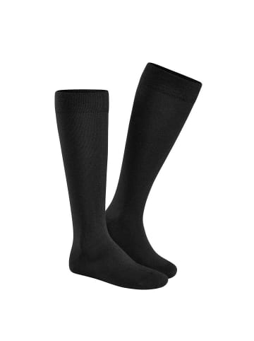 Hudson Kniestrümpfe Relax Woolmix Clima druckfreier Bund in Black