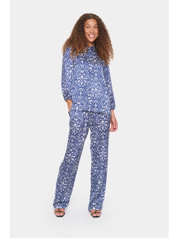 SAINT TROPEZ Langarm - Hemd ImenaSZ Lockere Passform in Midnight Sail Paisley