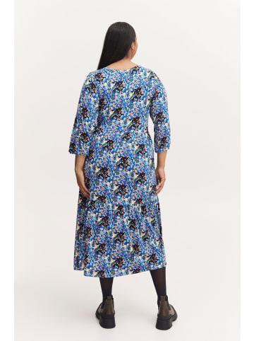 Fransa Jerseykleid FPDINA DR 2 20611078  Midikleid mit V-Ausschnitt in Blau