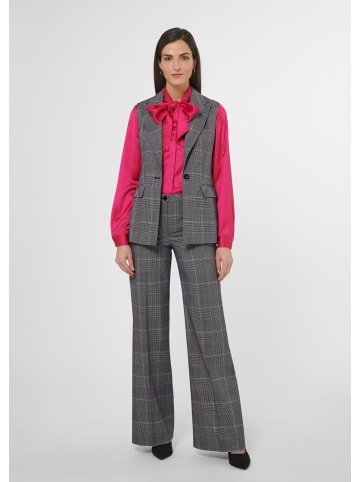 MADELEINE Klassisch-elegante Glencheck-Weste in schwarz / wollweiß