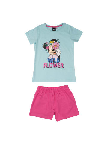 United Labels Disney Minnie Mouse Schlafanzug - Wild flower  Kurzarm in Mehrfarbig