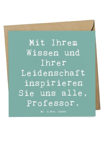 Mr. & Mrs. Panda Einladungskarte Spruch Inspirierender Professor... in Meeresbrise