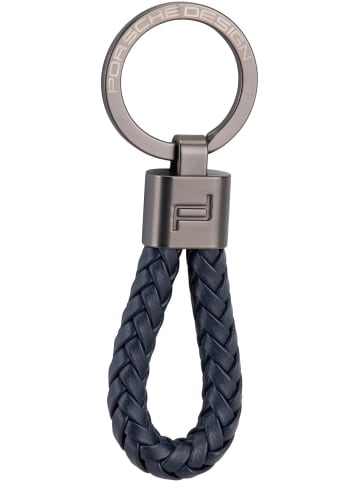 Porsche Design Schlüsseletui Keyring Leather Cord in Dark Blue