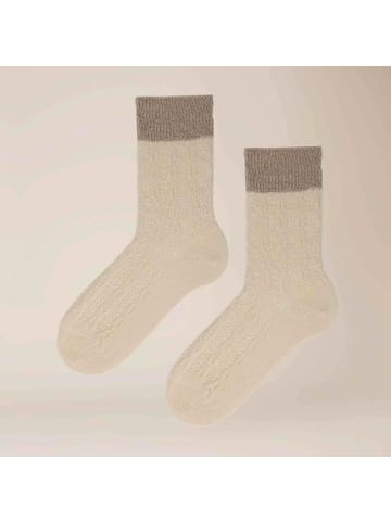 Kunert Socken Winter Plait weich in creme