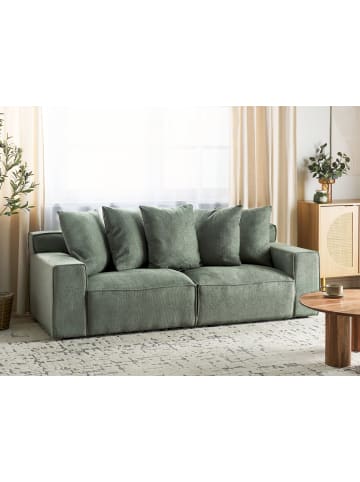 Beliani 3-Sitzer Sofa VISKAN in Grün - (W) 200 x (H) 62 x (L) 74 cm