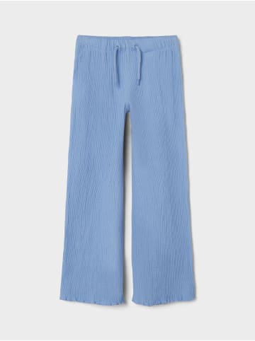 name it Bootcut Stretch Schlag Stoffhose mit Gummizug NKFDEMMA in Blau