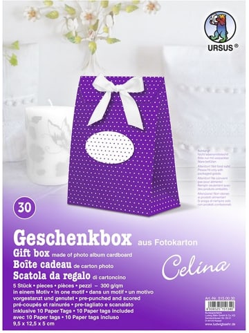 Buntpapierfabrik Ludwig Bähr Geschenkbox Celina 9,5x12,5x5cm Packung mit 5 Stück Motiv: 30