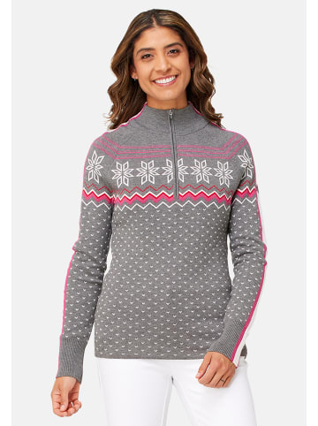 Krimson Klover Pullover Snowhut Zip Neck in m. grey