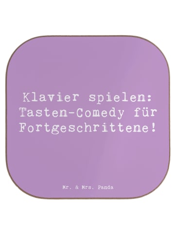 Mr. & Mrs. Panda Glasuntersetzer Spruch Klavier Tasten mit Spruch in Lavendeltraum