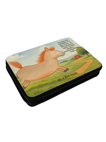 Mr. & Mrs. Panda Mäppchen Pferd Springen Design mit Spruch in Weiß