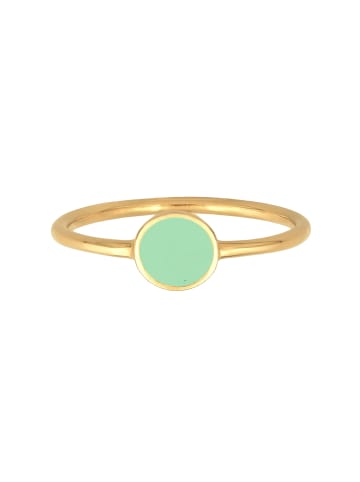 Elli Ring 925 Sterling Silber Geo, Kreis in Hellgrün
