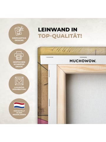MuchoWow Leinwand bilder Gelb