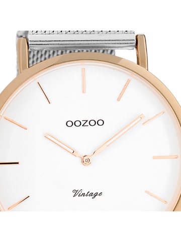 Oozoo Analog-Armbanduhr Oozoo Vintage Series silber groß (ca. 44mm)
