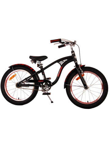 Volare Kinderfahrrad Miracle Cruiser für Jungen 18 Zoll Kinderrad Mattschwarz 4 Jahre