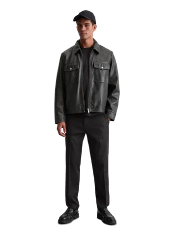 Marc O'Polo Lederjacke regular in Schwarz