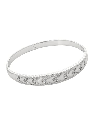 faina Women Bangle Bracelet With Rhinestones in Silver