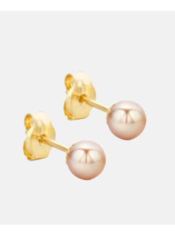 Diamant L'éternel Ohrringe aus 750 Gelbgold mit Perle