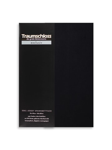 Traumschloss Exclusiv Edel-Jersey Spannbettlaken in schwarz