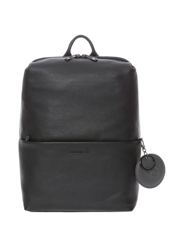 Mandarina Duck Mellow Leather - Rucksack 13" 36 cm Leder in schwarz