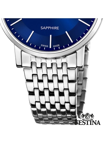 Festina Analog-Armbanduhr Festina Swiss Made silber mittel (ca. 39mm)
