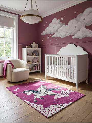 KADIMA DESIGN Kinderteppich Kinder-Motiv Kinderzimmer pflegeleicht Spielzimmer in Fuchsia