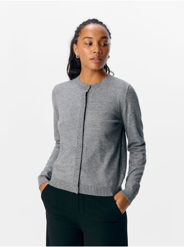 Object Strickjacke in Medium Grey Melange